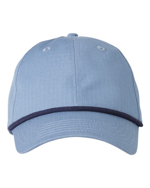 Big Accessories BA640 Lariat Cap - Slate Blue/ Navy Rope - front
