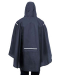 Team 365 TT71 Unisex Zone Protect Packable Poncho - Sport Dark Navy - model back