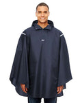 Team 365 TT71 Unisex Zone Protect Packable Poncho - Sport Dark Navy - model front