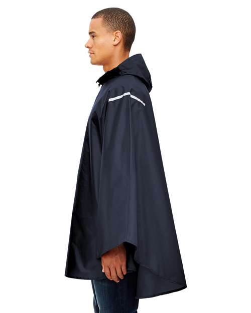 Team 365 TT71 Unisex Zone Protect Packable Poncho - Sport Dark Navy - model side
