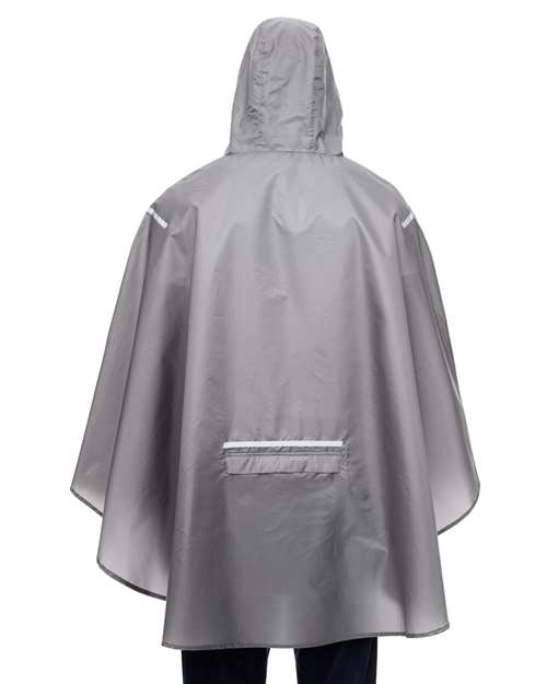 Team 365 TT71 Unisex Zone Protect Packable Poncho - Sport Graphite - model back