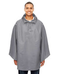 Team 365 TT71 Unisex Zone Protect Packable Poncho - Sport Graphite - model front