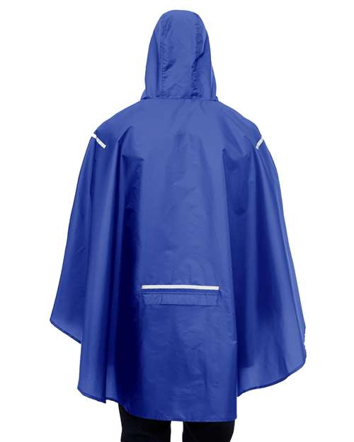 Team 365 TT71 Unisex Zone Protect Packable Poncho - Sport Royal - model back