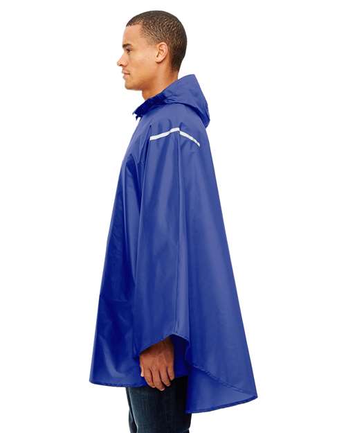 Team 365 TT71 Unisex Zone Protect Packable Poncho - Sport Royal - model side