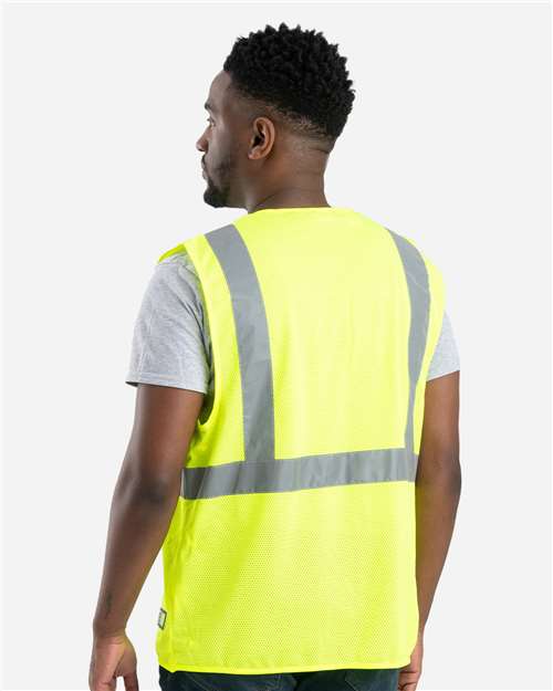 Berne Apparel HVV042 Men's Hi-Vis Class 2 Economy Vest - Yellow - model back