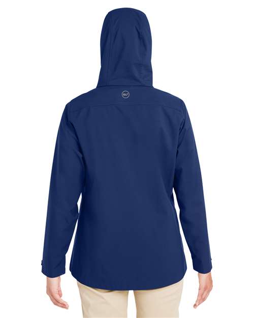 vineyard vines O001805 Women's Rain Shell Jacket - Deep Bay - model back