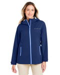 vineyard vines O001805 Women's Rain Shell Jacket - Deep Bay - model front