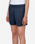 Team 365 TT11SHW Women's Zone Performance Shorts - Sport Dark Navy - model side