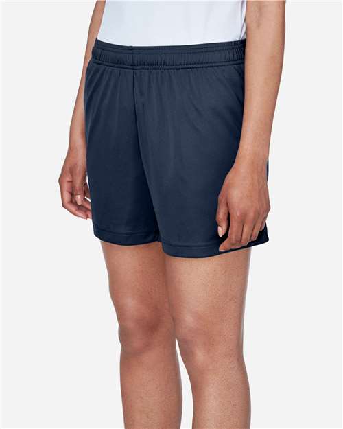 Team 365 TT11SHW Women's Zone Performance Shorts - Sport Dark Navy - model side