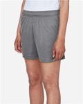 Team 365 TT11SHW Women's Zone Performance Shorts - Sport Graphite - model side