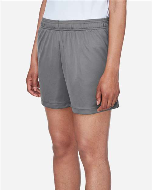 Team 365 TT11SHW Women's Zone Performance Shorts - Sport Graphite - model side