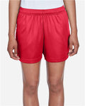 Team 365 TT11SHW Women's Zone Performance Shorts - Sport Red - model front