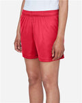 Team 365 TT11SHW Women's Zone Performance Shorts - Sport Red - model side