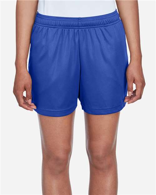 Team 365 TT11SHW Women's Zone Performance Shorts - Sport Royal - model front