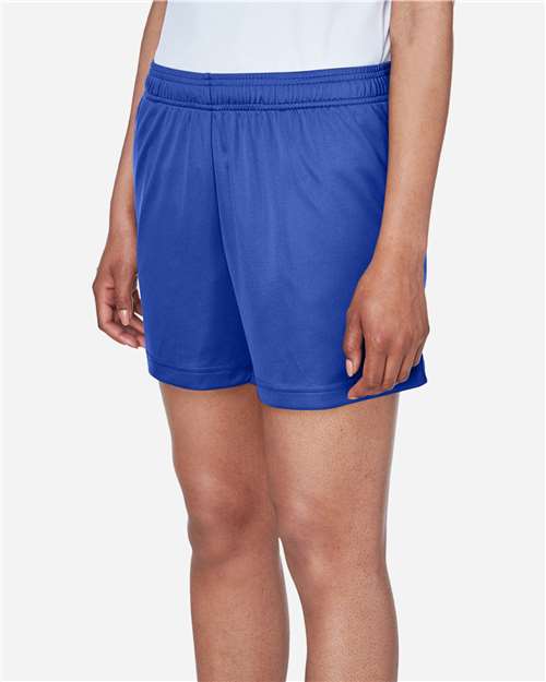 Team 365 TT11SHW Women's Zone Performance Shorts - Sport Royal - model side