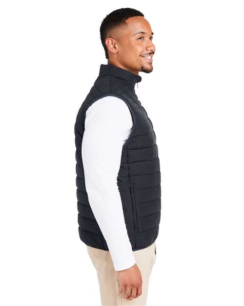 vineyard vines O001808 Men's Mountain Weekend Puffer Vest - Jet Black - model side