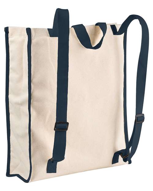BAGedge BE280 Conference Hauler Duffel - Natural/ Navy - back
