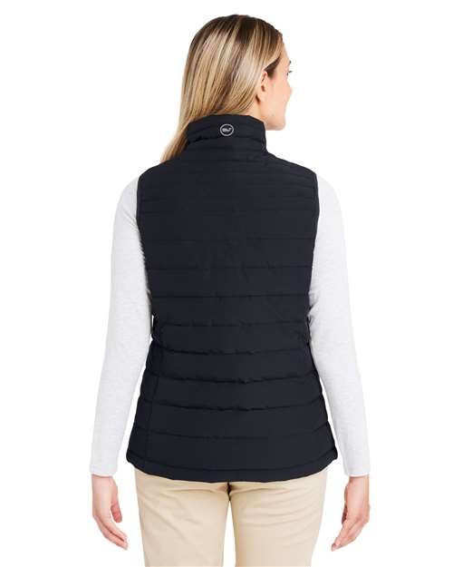 vineyard vines O001806 Women's Mountain Weekend Puffer Vest - Jet Black - model back