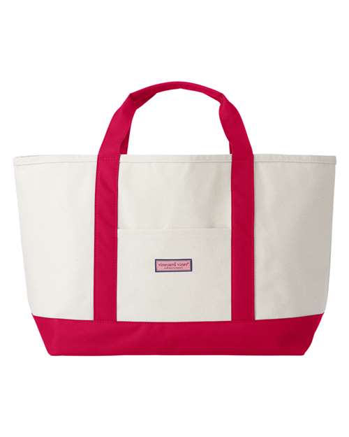 vineyard vines D000240 Captain Tote Bag - Light House Red - front