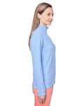 vineyard vines K002521 Women's Microstripe Sankaty Half-Zip Pullover - Breaker Blue - model side