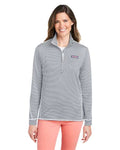 vineyard vines K002521 Women's Microstripe Sankaty Half-Zip Pullover - Heather Grey - model front