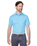 vineyard vines G012426 Men's Bradley Stripe Sankaty Polo - Andros Blue - model front