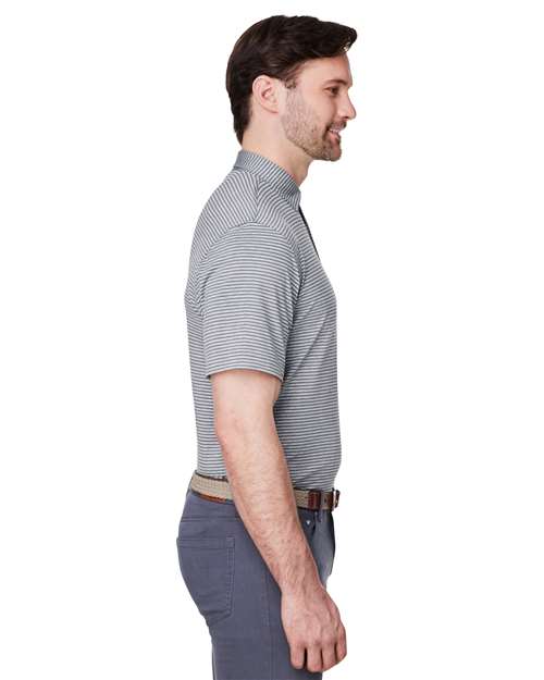 vineyard vines G012426 Men's Bradley Stripe Sankaty Polo - Hammerhead TJ - model side
