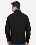 North End 88138 Men's Three Layer Fleece Bonded Shell Technical Jacket - Black - model back