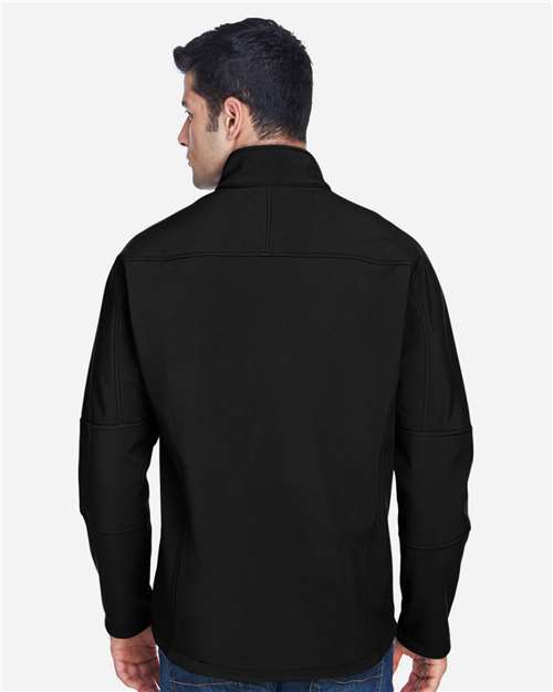 North End 88138 Men's Three Layer Fleece Bonded Shell Technical Jacket - Black - model back