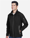 North End 88138 Men's Three Layer Fleece Bonded Shell Technical Jacket - Black - model side