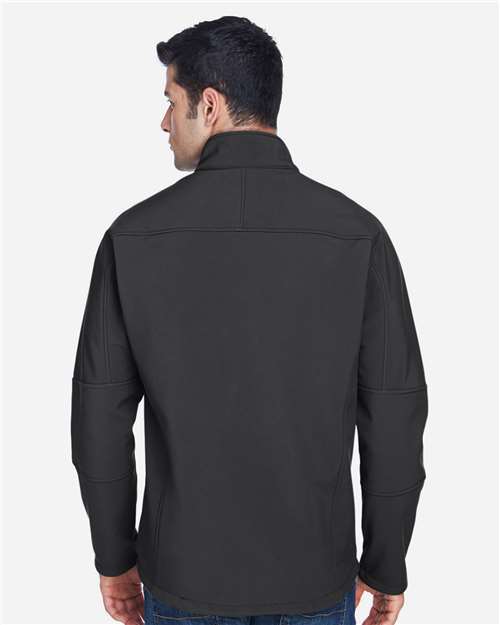 North End 88138 Men's Three Layer Fleece Bonded Shell Technical Jacket - Graphite - model back
