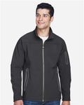 North End 88138 Men's Three Layer Fleece Bonded Shell Technical Jacket - Graphite - model front