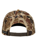 DRI DUCK 3054 Ridgewood Cap - Saddle/ Duck Camo - back