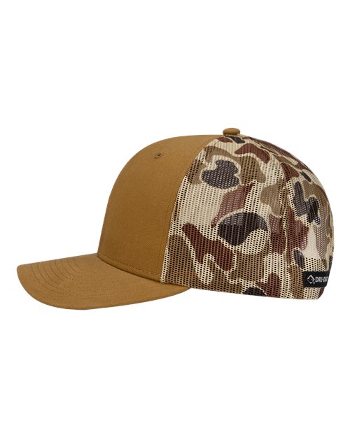DRI DUCK 3054 Ridgewood Cap - Saddle/ Duck Camo - side