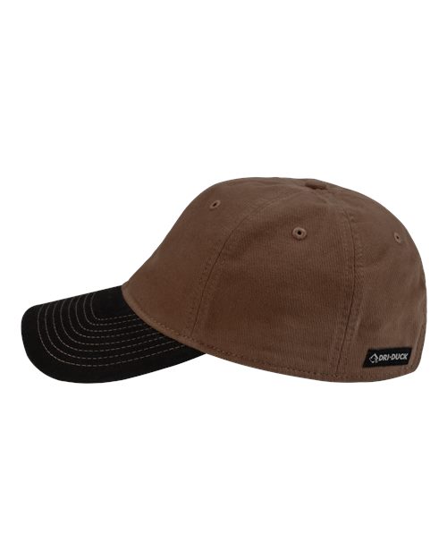 DRI DUCK 3205 Truman Cap - Field Khaki/ Black - side
