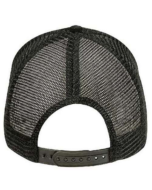 econscious EC7094 Five-Panel Trucker Cap - Black/ Black - back