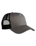 econscious EC7094 Five-Panel Trucker Cap - Charcoal/ Black - front