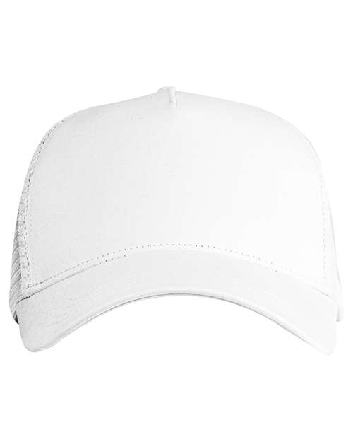 econscious EC7094 Five-Panel Trucker Cap - White - front