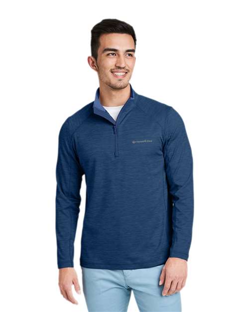 vineyard vines K002709 Men's Sankaty Quarter-Zip Pullover - Vineyard Navy - model front