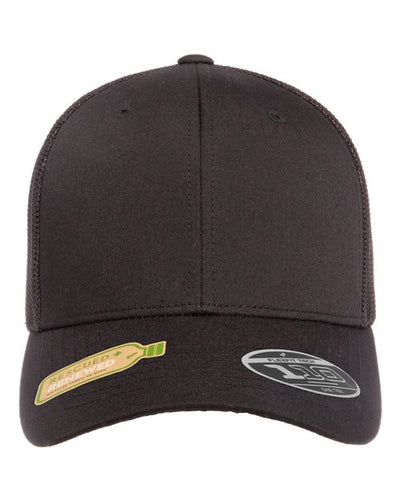 Flexfit 110R 110 Recycled Mesh Cap - Black - front
