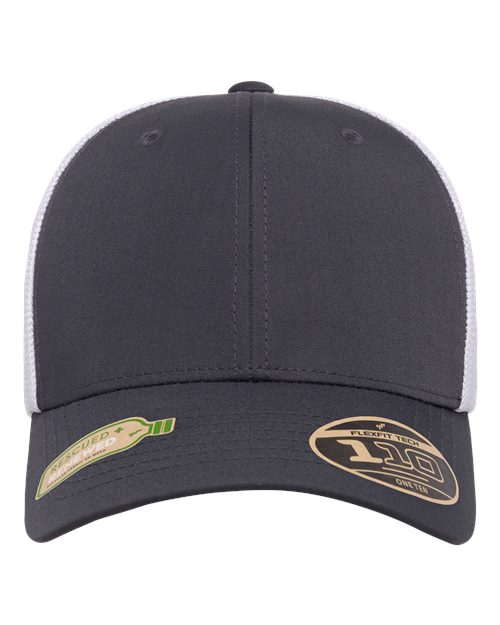 Flexfit 110R 110 Recycled Mesh Cap - Charcoal/ White - front
