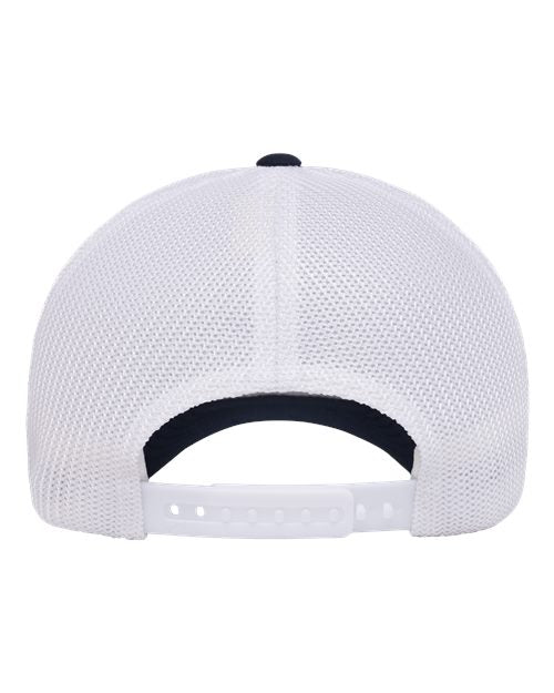 Flexfit 110R 110 Recycled Mesh Cap - Navy/ White - back