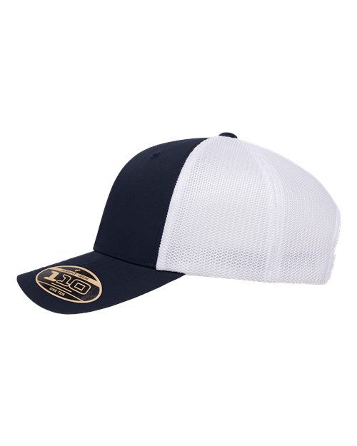 Flexfit 110R 110 Recycled Mesh Cap - Navy/ White - side