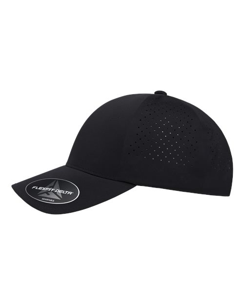 Flexfit 180AP Delta Snapback Perforated Cap - Black - side