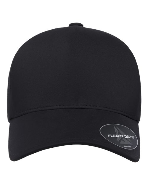 Flexfit 180AP Delta Snapback Perforated Cap - Black - front