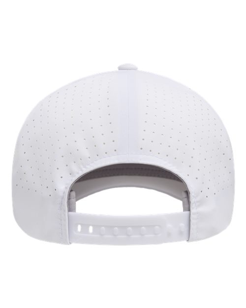 Flexfit 180AP Delta Snapback Perforated Cap - White - back