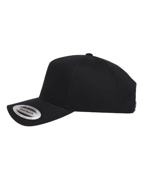 Yupoong 5079 Retro Cotton Blend Snapback Cap - Black - side
