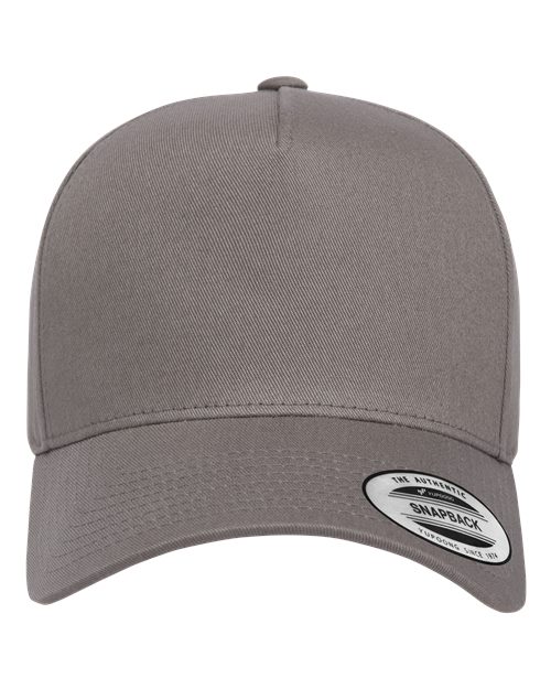 Yupoong 5079 Retro Cotton Blend Snapback Cap - Grey - front