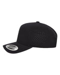 Yupoong 5389AP Five-Panel Snapback with Perforated Cap - Black - side