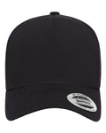 Yupoong 5389AP Five-Panel Snapback with Perforated Cap - Black - front